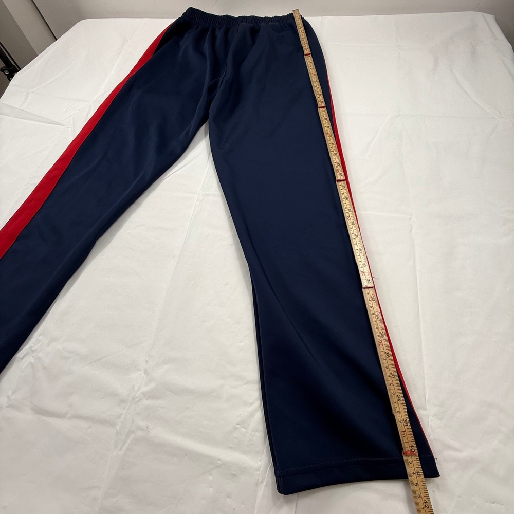 Anotwener Mens Track Pants Navy Blue Red Side Stripe Zipper Pockets 2XL - Picture 8 of 8